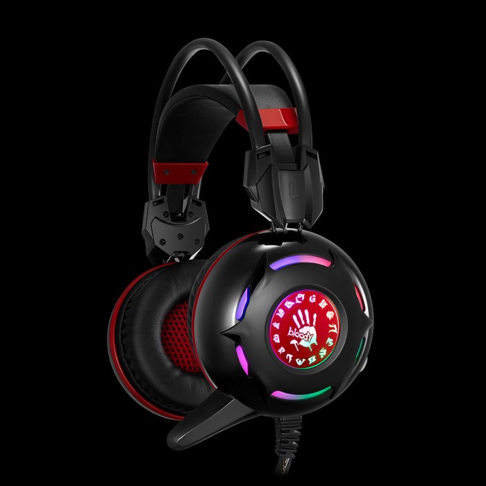 G300 A4 Tech BLOODY Comfort Glare Gaming Headphone Black and Red